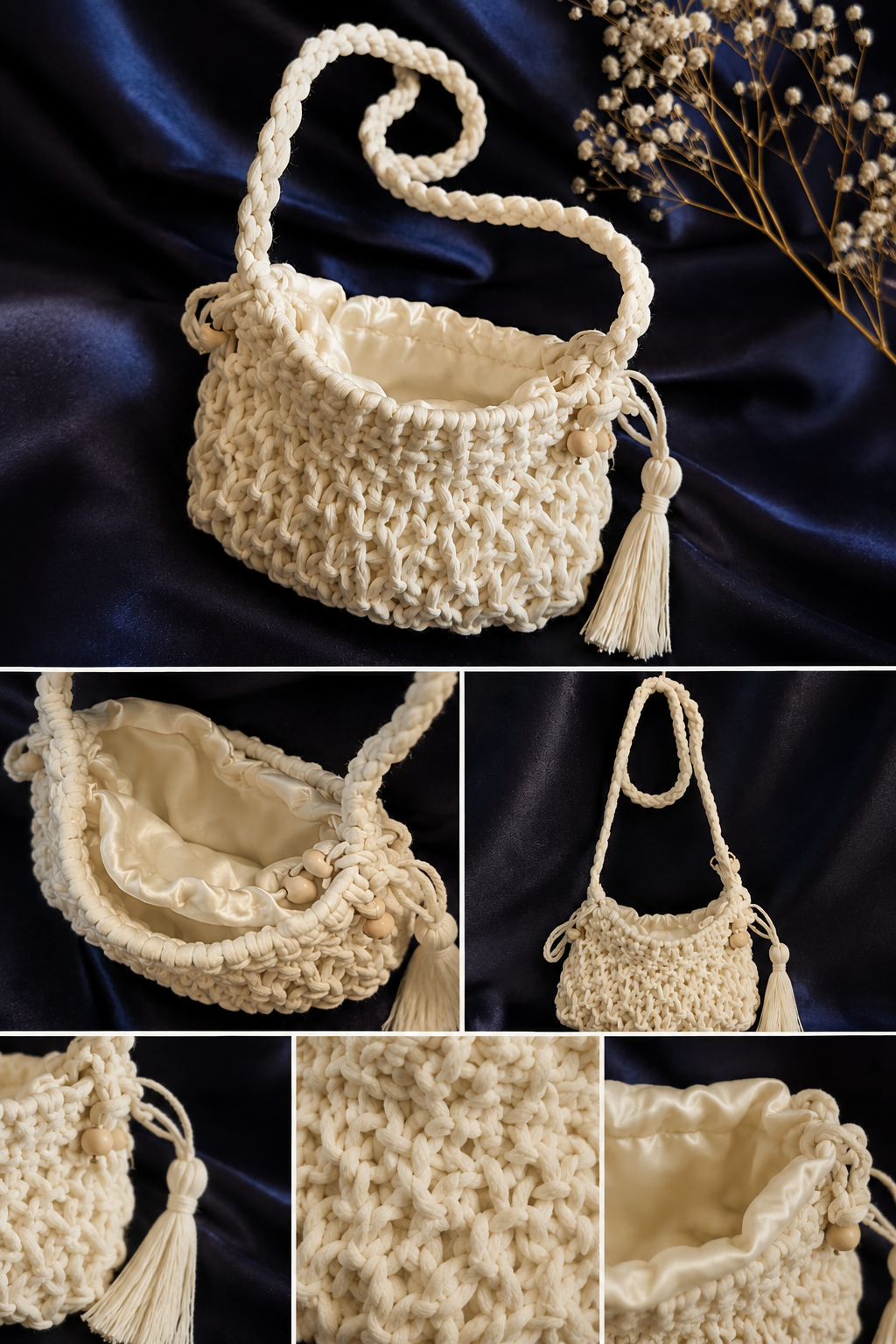 Bonnie Mini - sac en macramé fait main