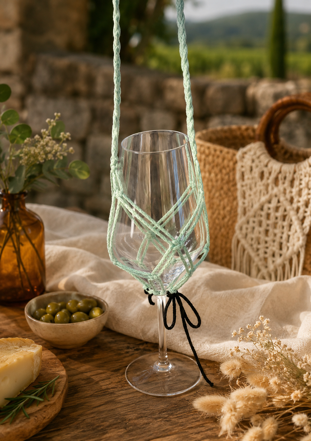 Porte Verre - Macramé