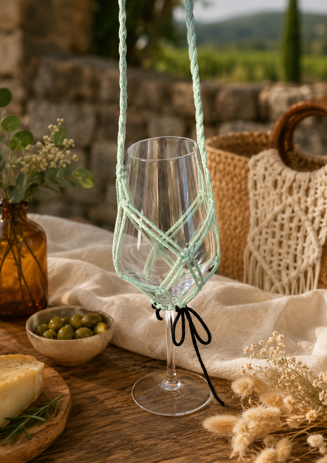 Porte Verre - Macramé
