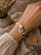 Bracelet macramé « Spirale Yin & Yang »