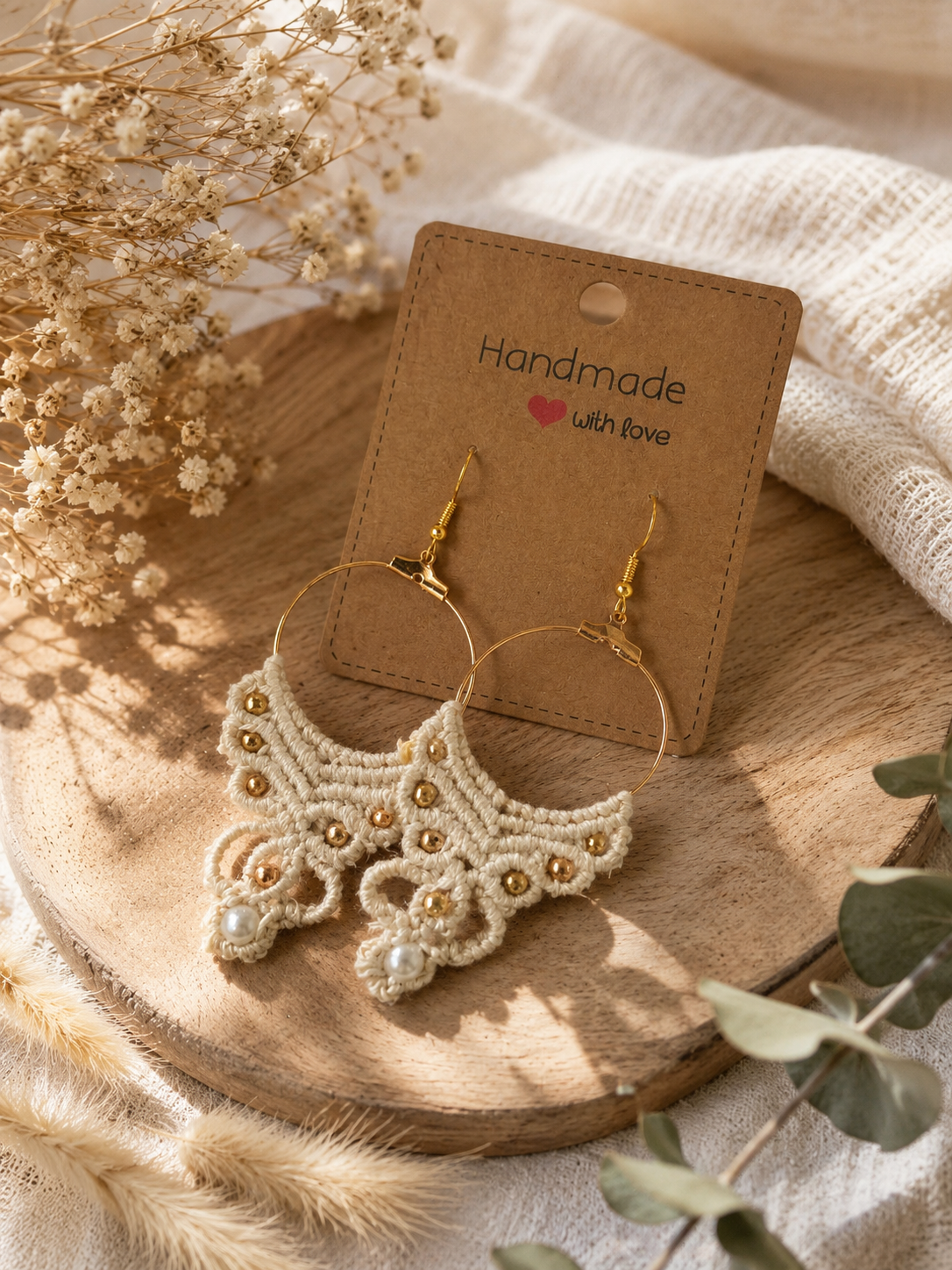 Boucles d'oreilles "Perle d'Ivoire"