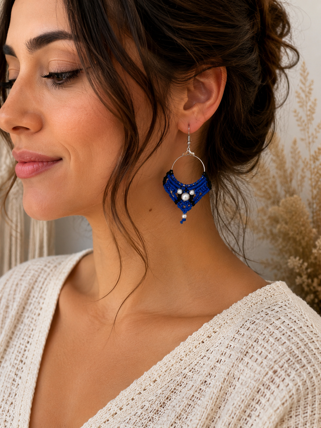 Boucles d'oreilles "Saphir Bohème"