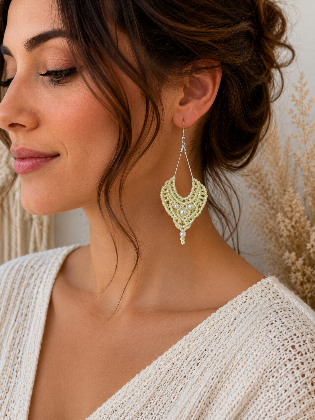 Boucles d'oreilles "Feuille de Jade"
