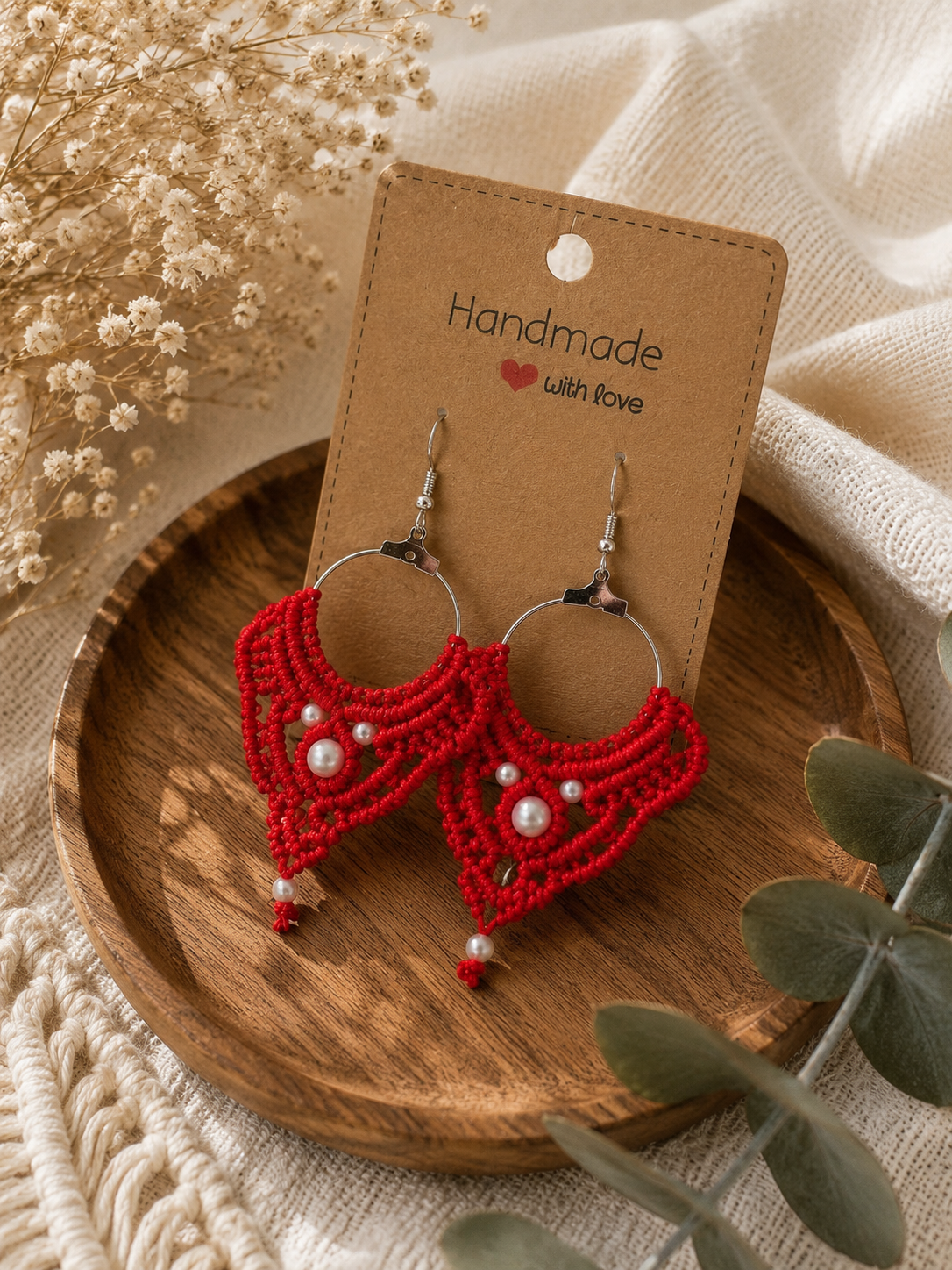 Boucles d'oreilles "Coquelicot"