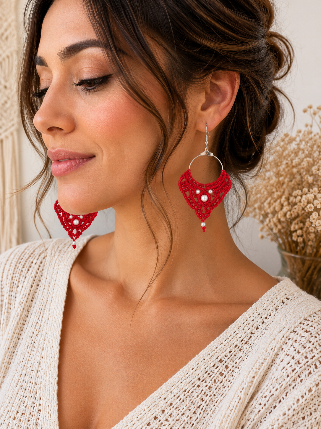 Boucles d'oreilles "Coquelicot"