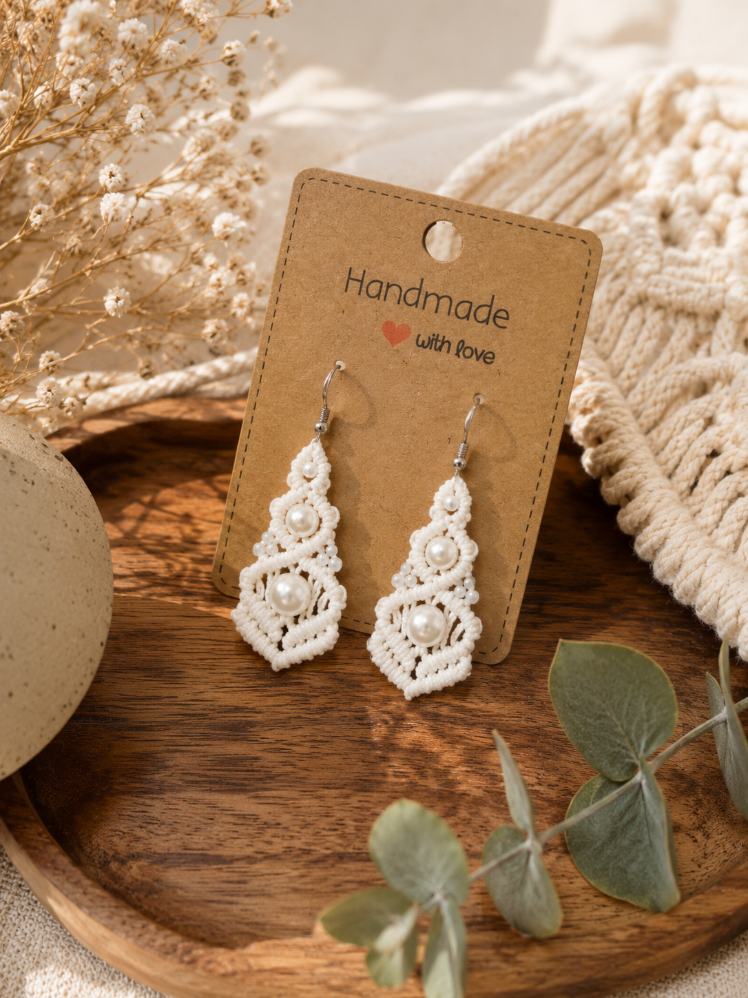 Boucles d'oreilles "Neige Bohème"