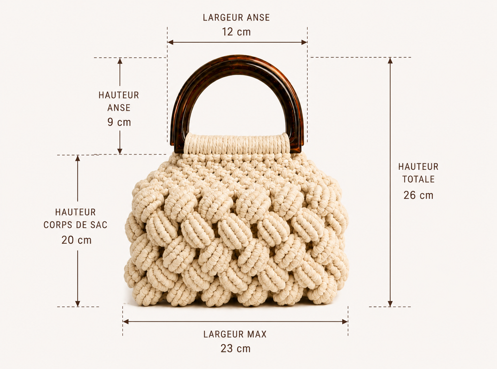 Seafoam – Sac en macramé fait main