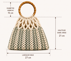 Sage Blossom – Sac en macramé fait main