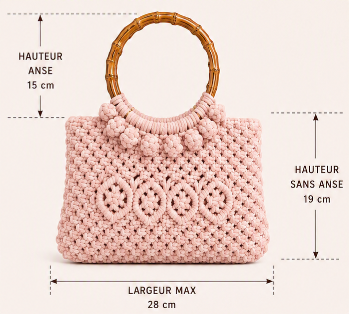Capucine - Sac en macramé fait main