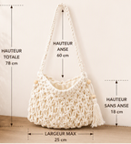 Bonnie Mini - sac en macramé fait main
