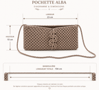 Pochette Alba  Pochette de soirée en macramé – portée main ou bandoulière