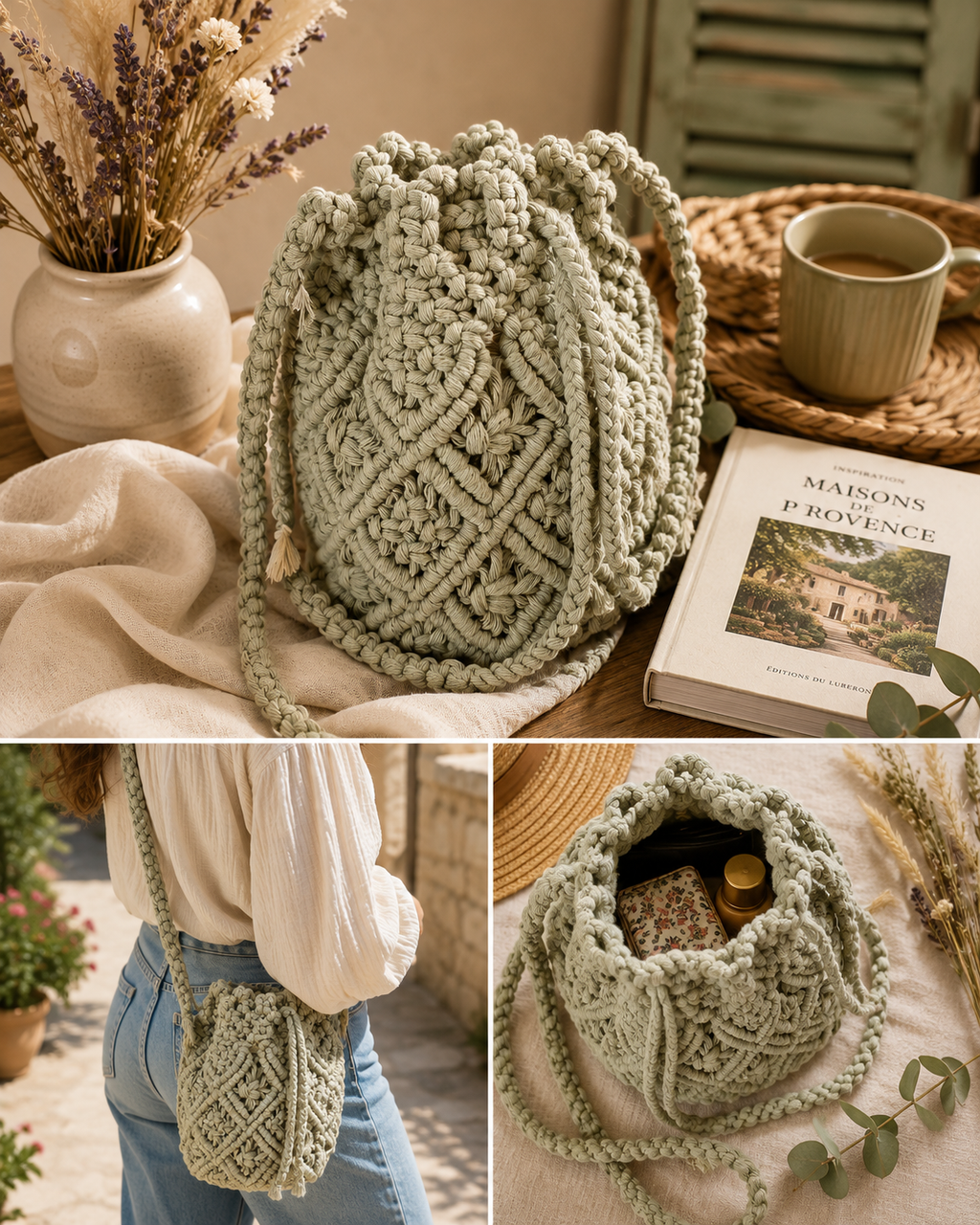 Éléa- Sac en macramé fait main