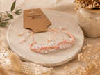 Bracelet macramé Rose de Printemps