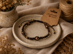 Bracelet Macramé Écorce Dorée