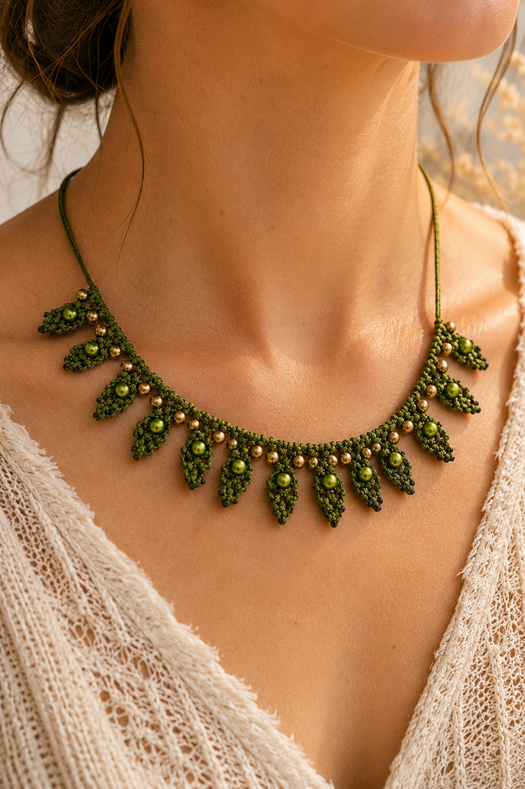 Collier Macramé "Sylva"