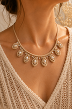 Collier Macramé Fleur de Lin