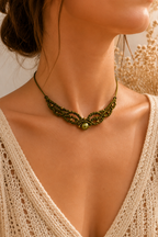 Collier Macramé "Fougère"