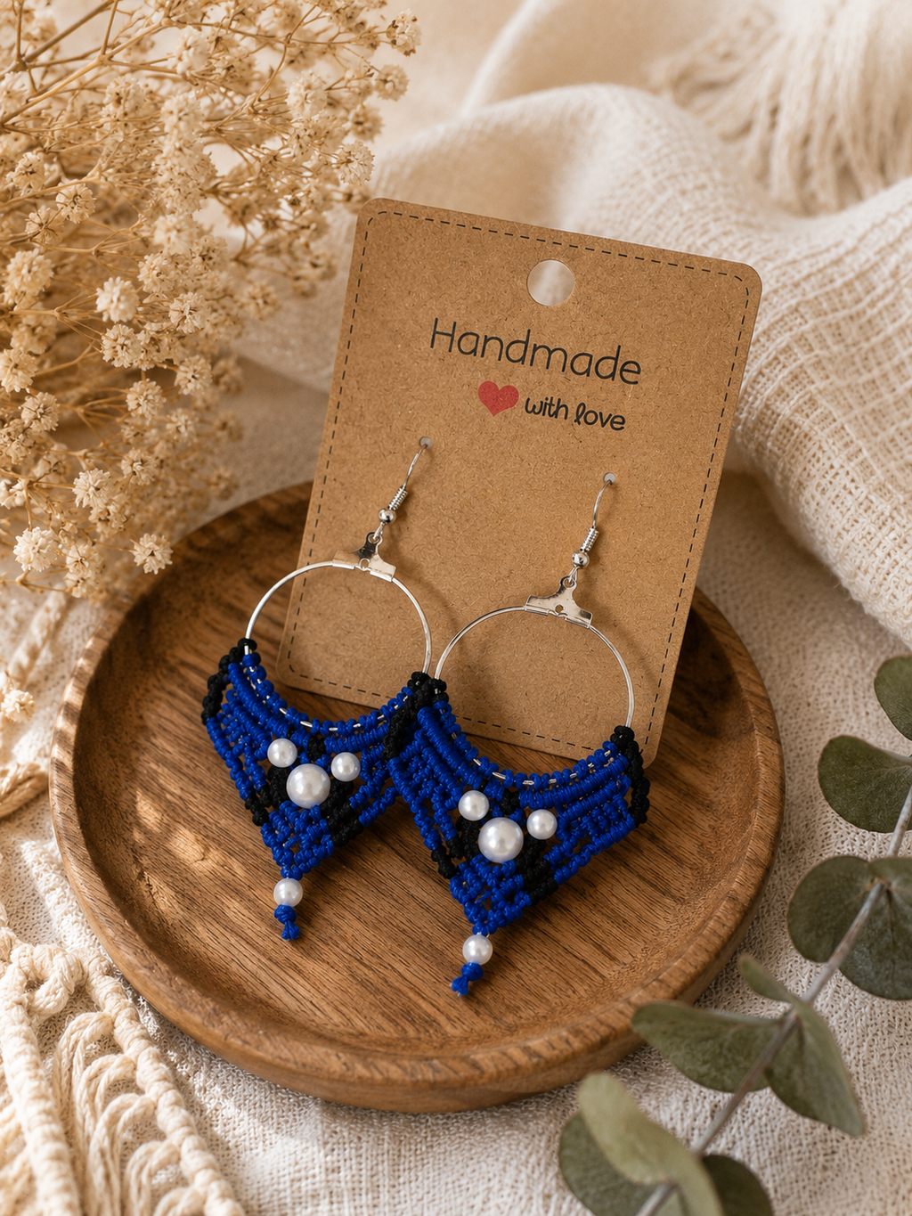Boucles d'oreilles "Saphir Bohème"