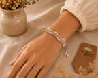Bracelet macramé Rose de Printemps