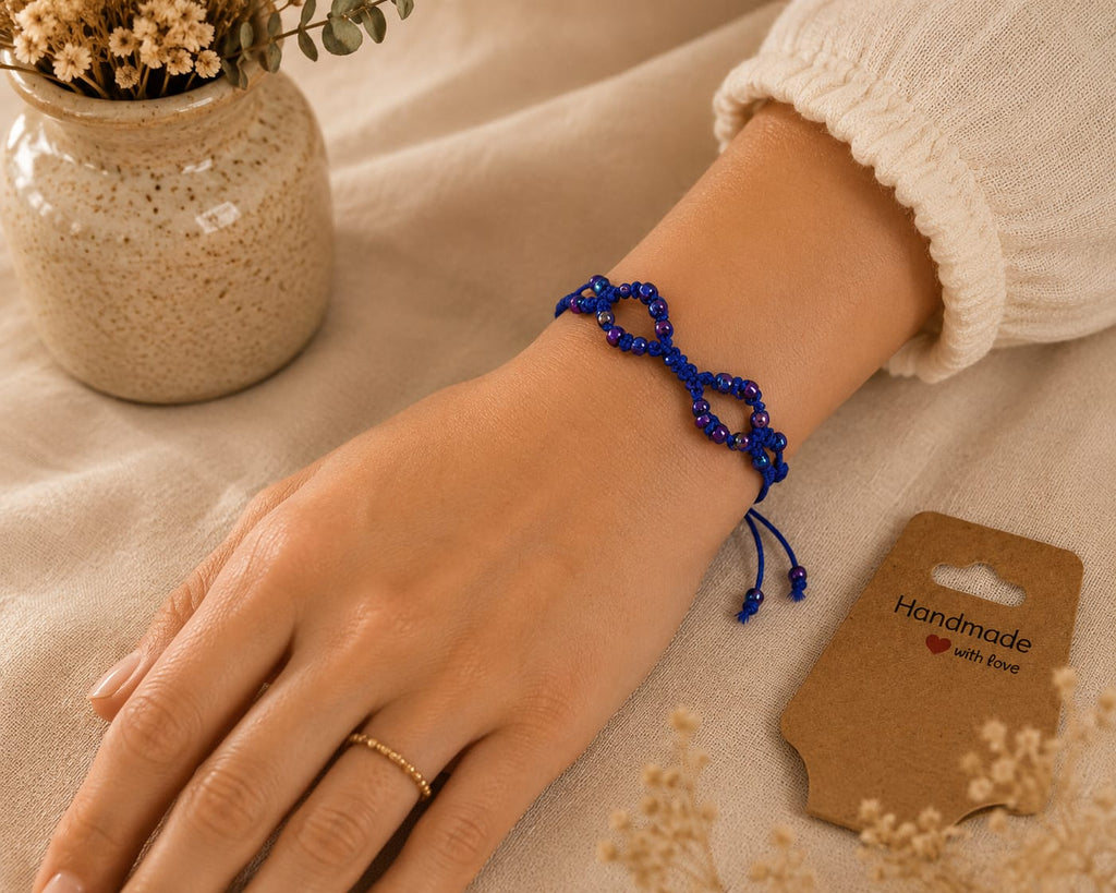 Bracelet macramé "Saphir"