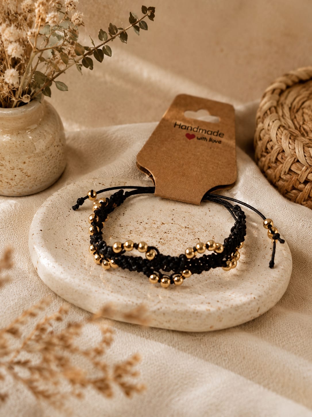 Bracelet macramé Éclat de Minuit