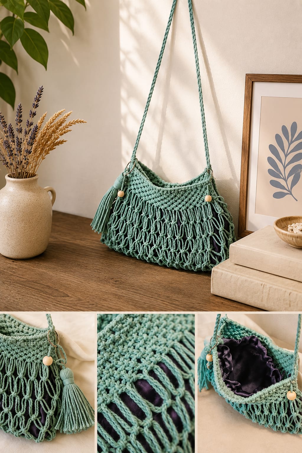 Laguna – Sac bandoulière en macramé fait main