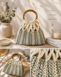 Sage Blossom – Sac en macramé fait main