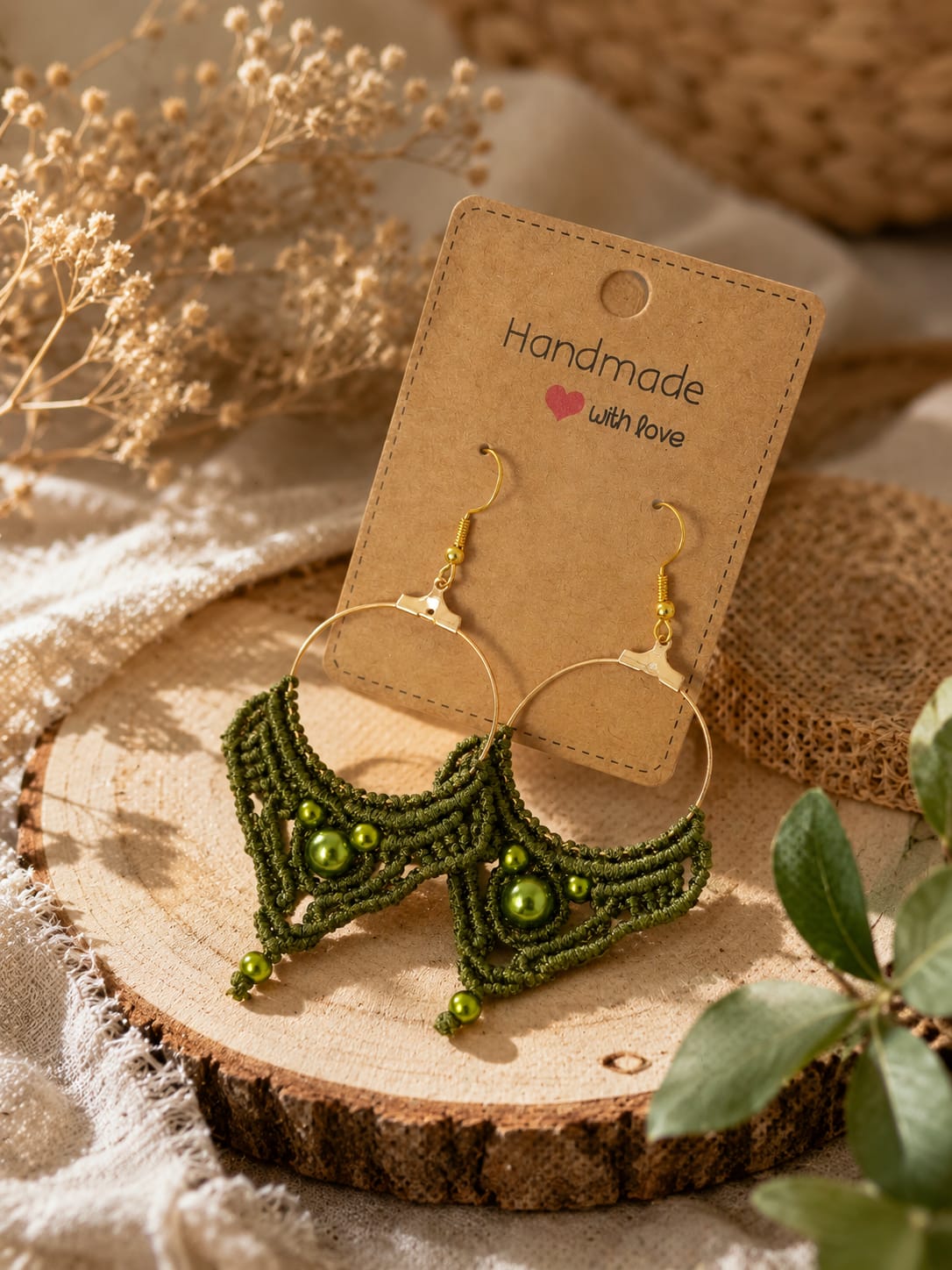 Boucles d'oreilles "Fougères"