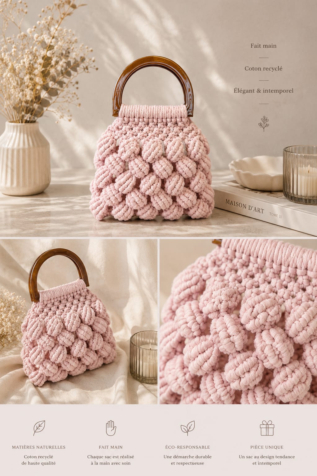Bonnie Bloom - Sac à main en macramé