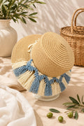 Chapeau Aigue Marine - habillage Macramé