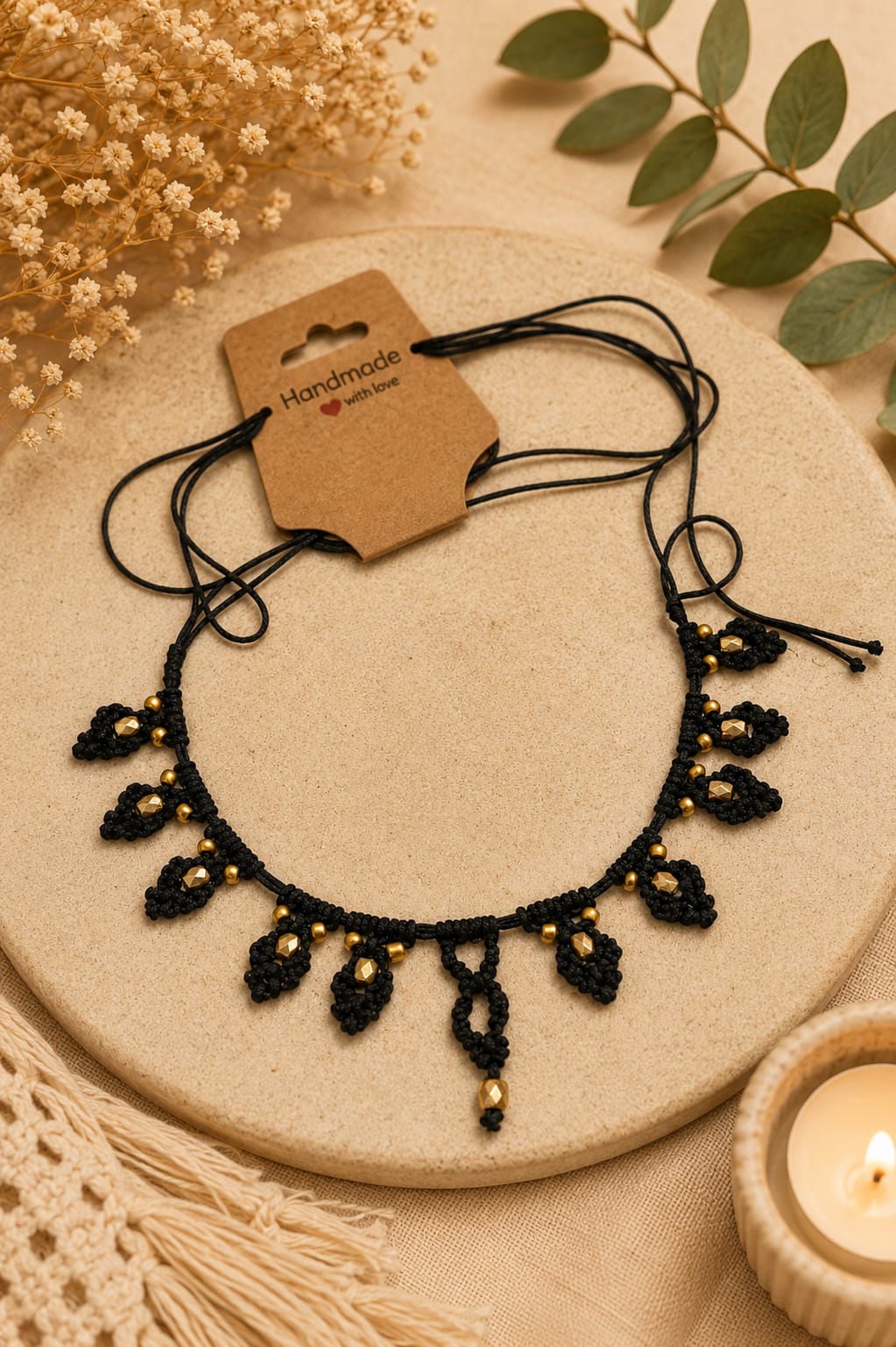 Collier Macramé "Noctis"
